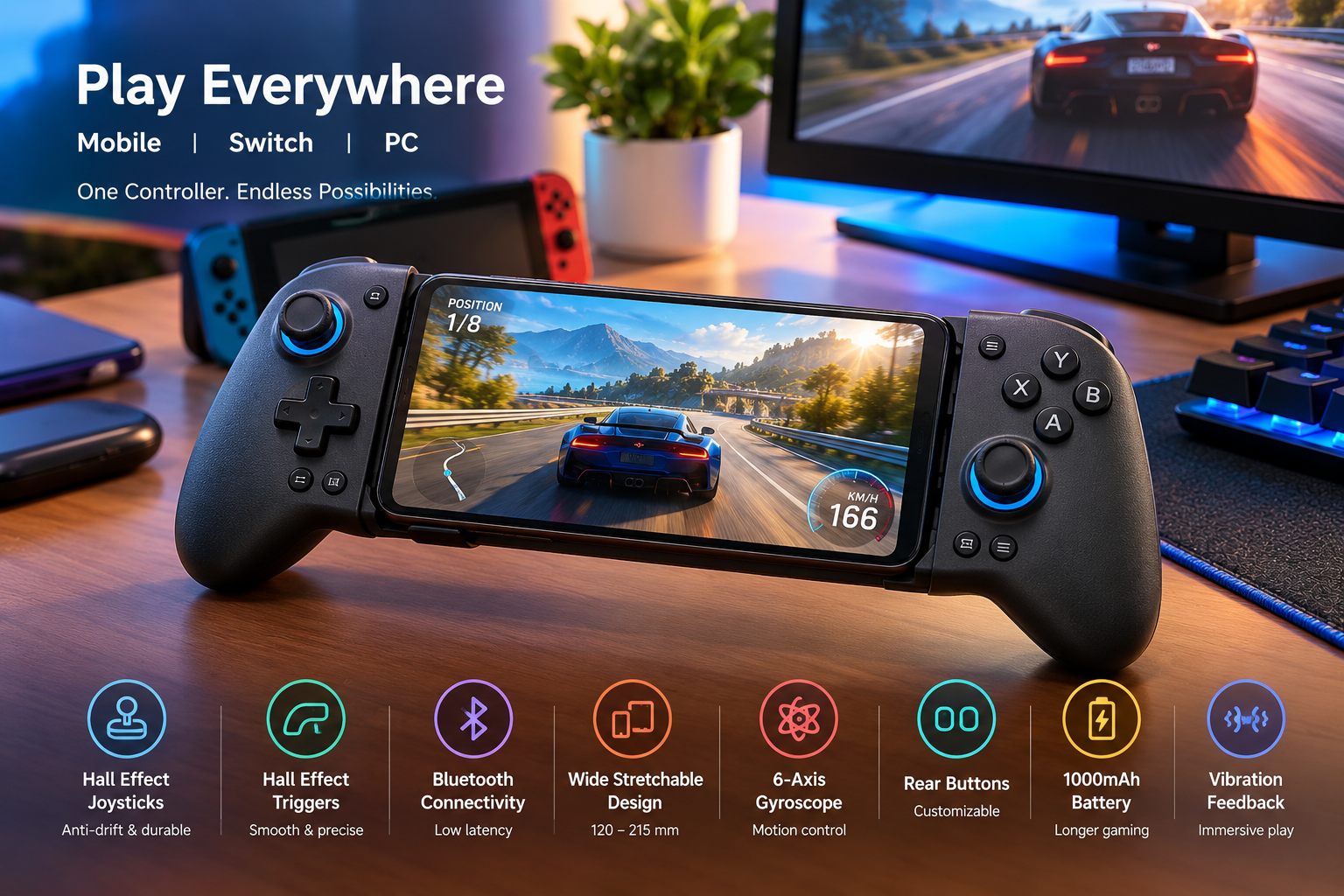 play everywhere mobile gaming controller